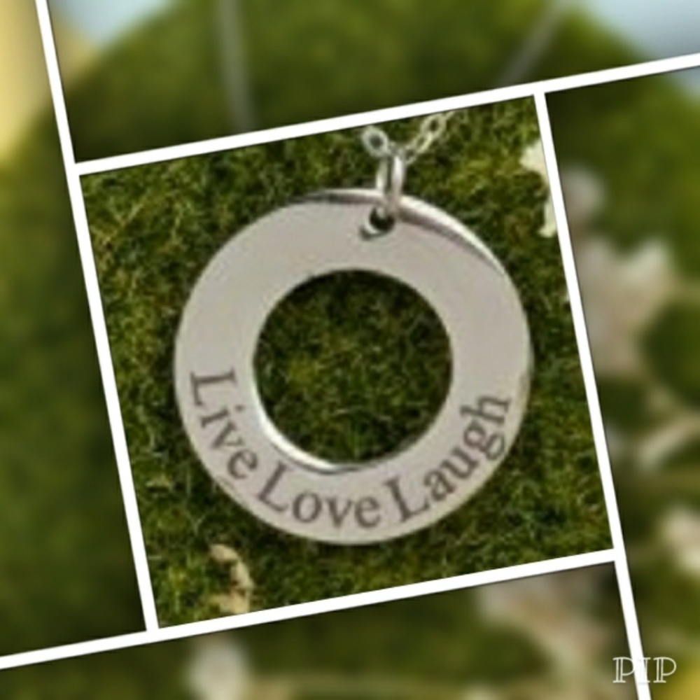“Live Love Laugh” Circle Necklace